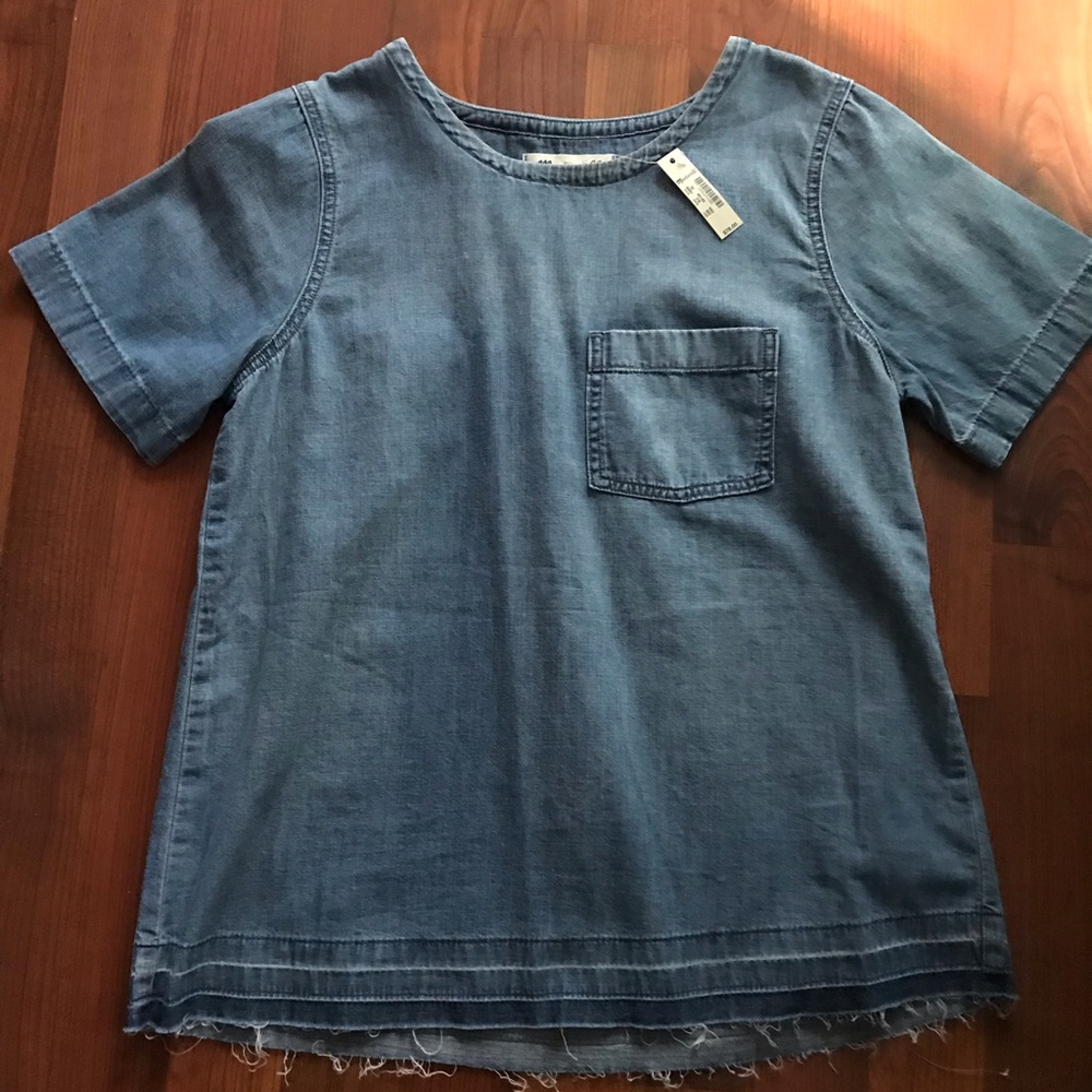 NWT Madewell Denim Top XS